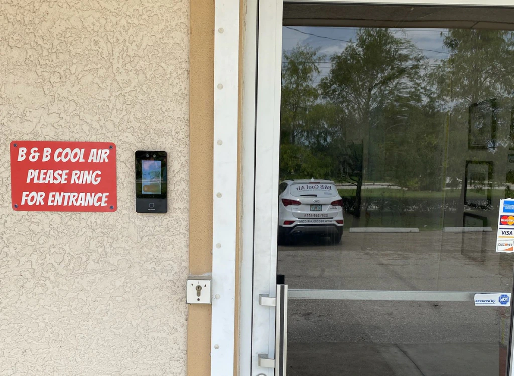 security system newly installed in an entrance door